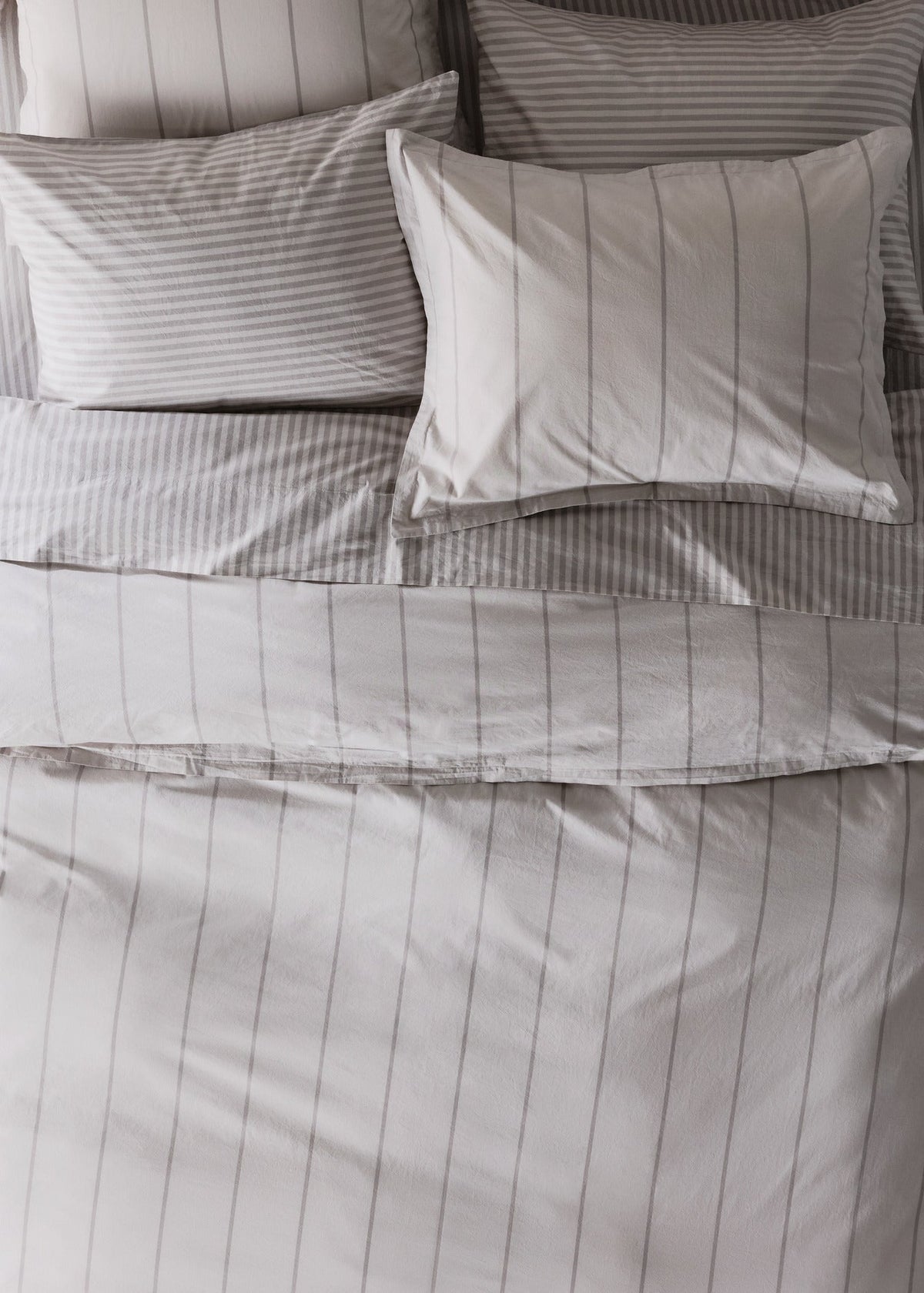Percale Sheet Set - Pebble Stripe F/Q - Image 2