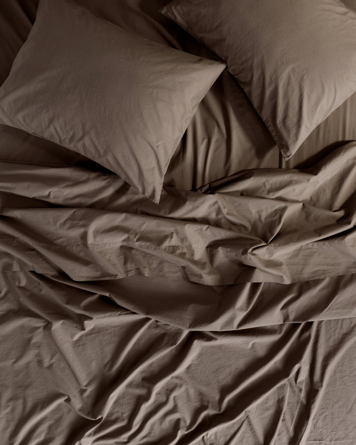Percale Sheet Set - Warm Grey K/CK - Image 2