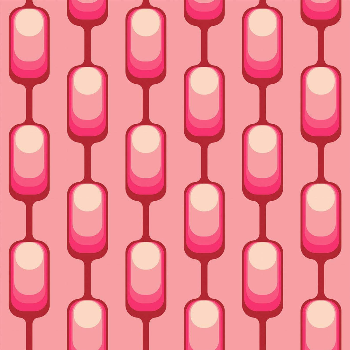 Carnaby Mod Pink Wallpaper