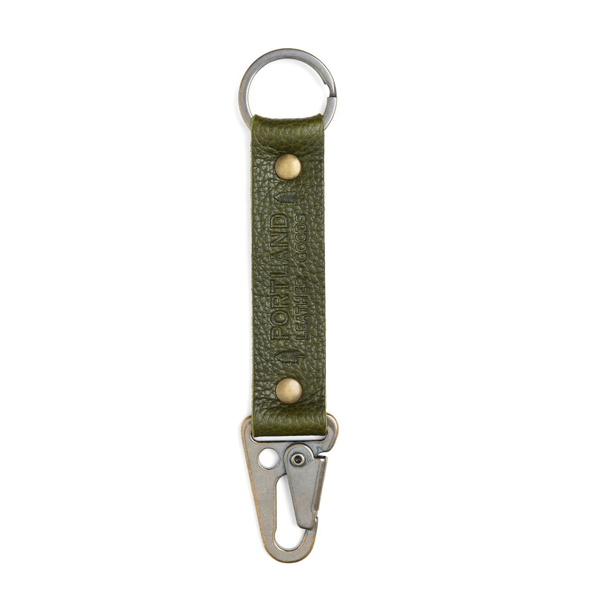 Plg Keychain - Pebbled Olive / Long