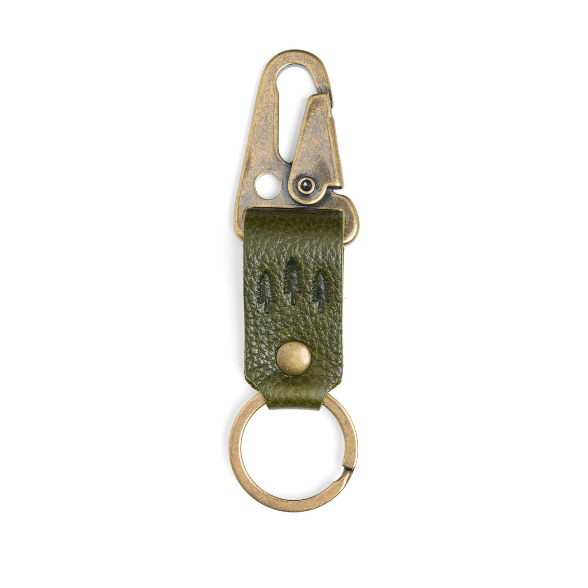 Plg Keychain - Pebbled Olive / Short