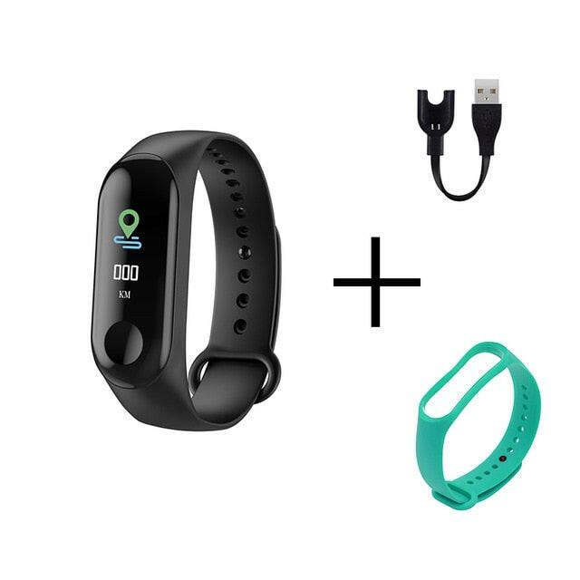 Smart Wrist Watch for Healthy Living - black green