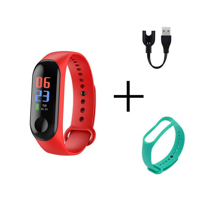 Smart Wrist Watch for Healthy Living - red green