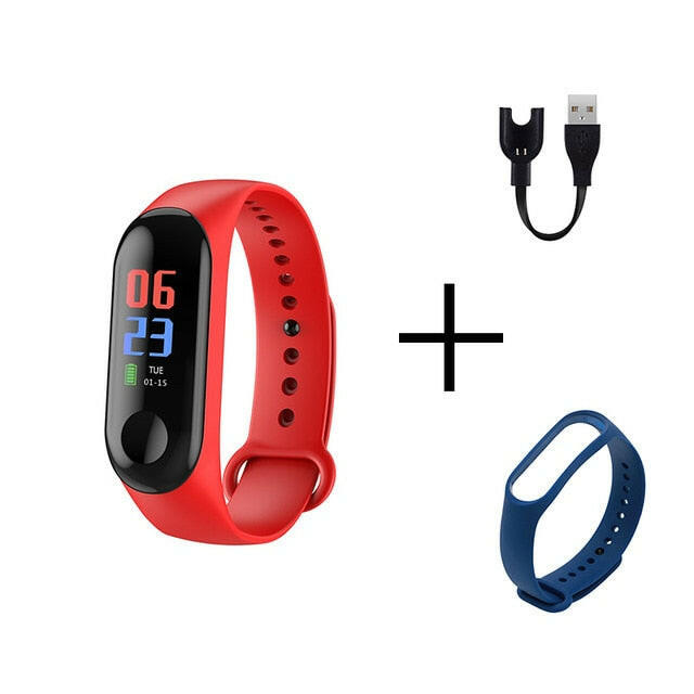 Smart Wrist Watch for Healthy Living - red blue