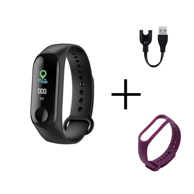 Smart Wrist Watch for Healthy Living - black pruple