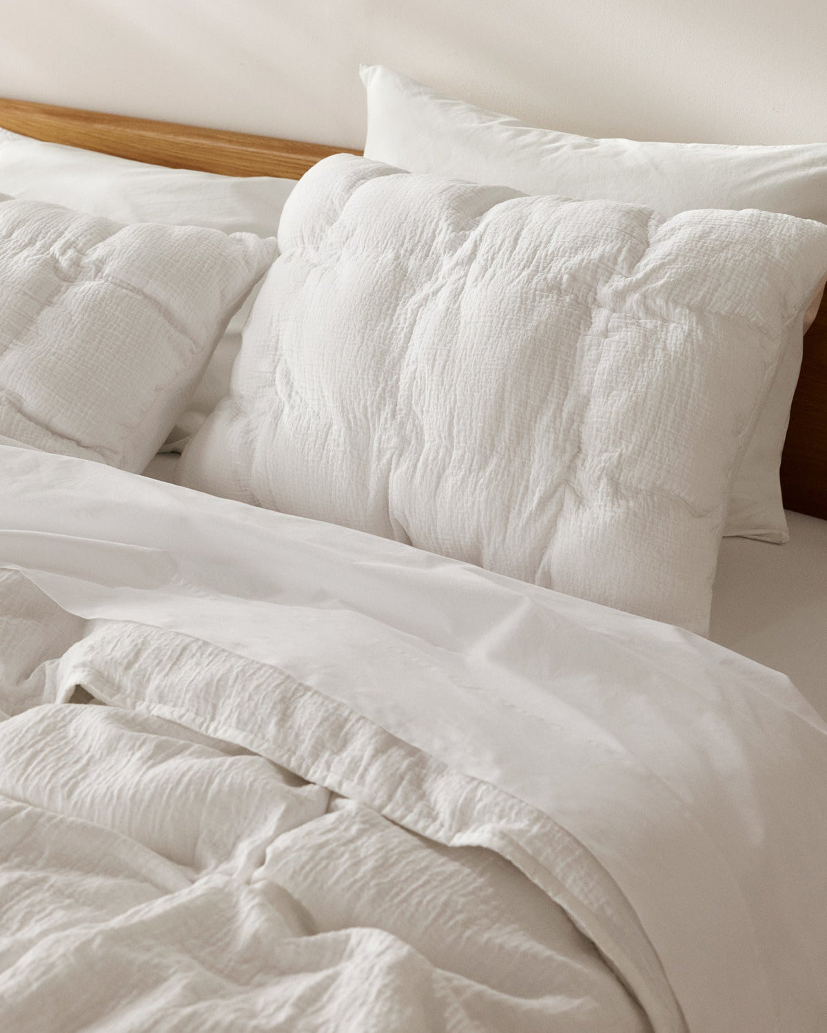 Relaxed Cotton Sham Set (White) - Image 5