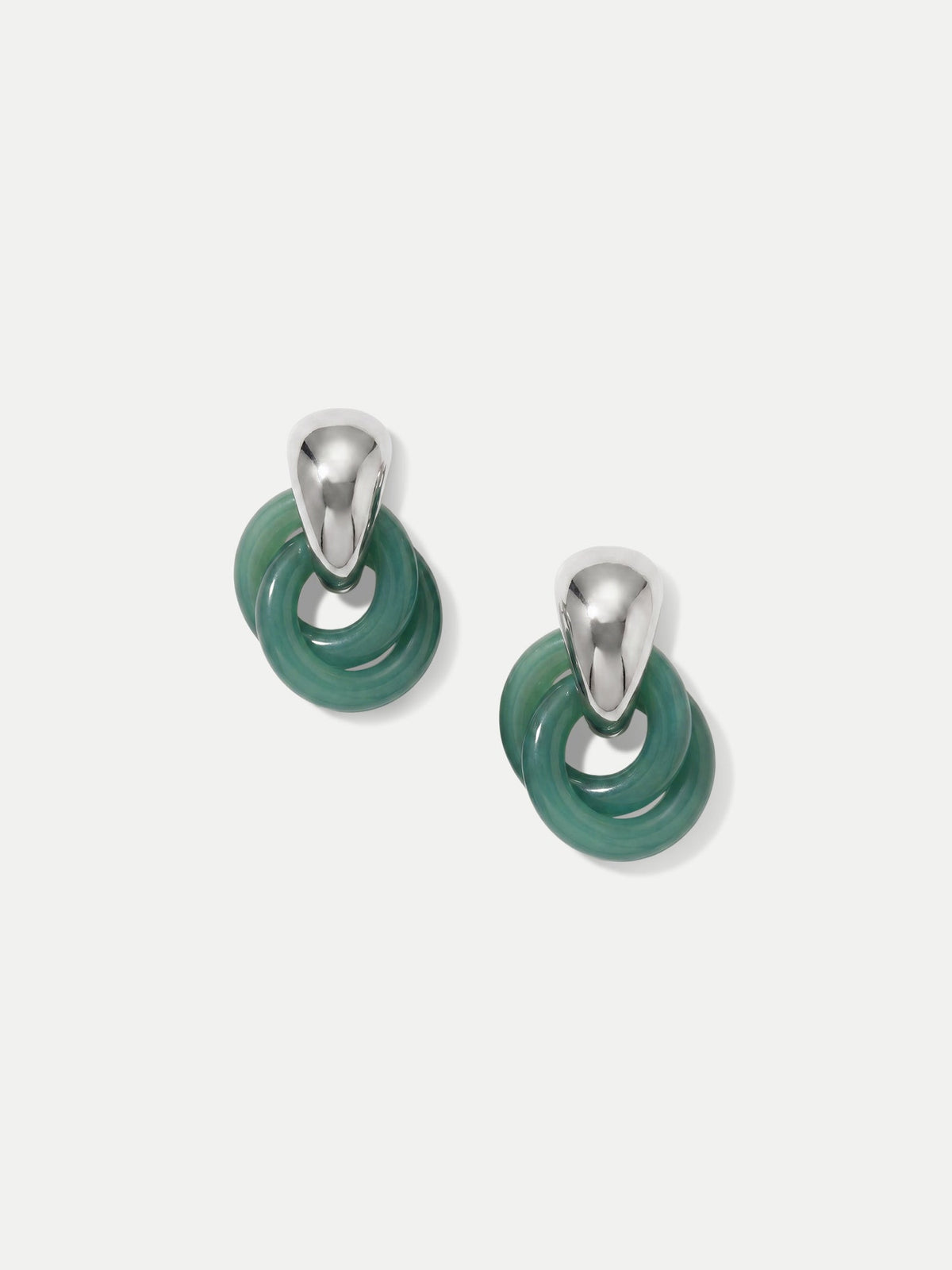 Resin Link Drop Hoop Earring