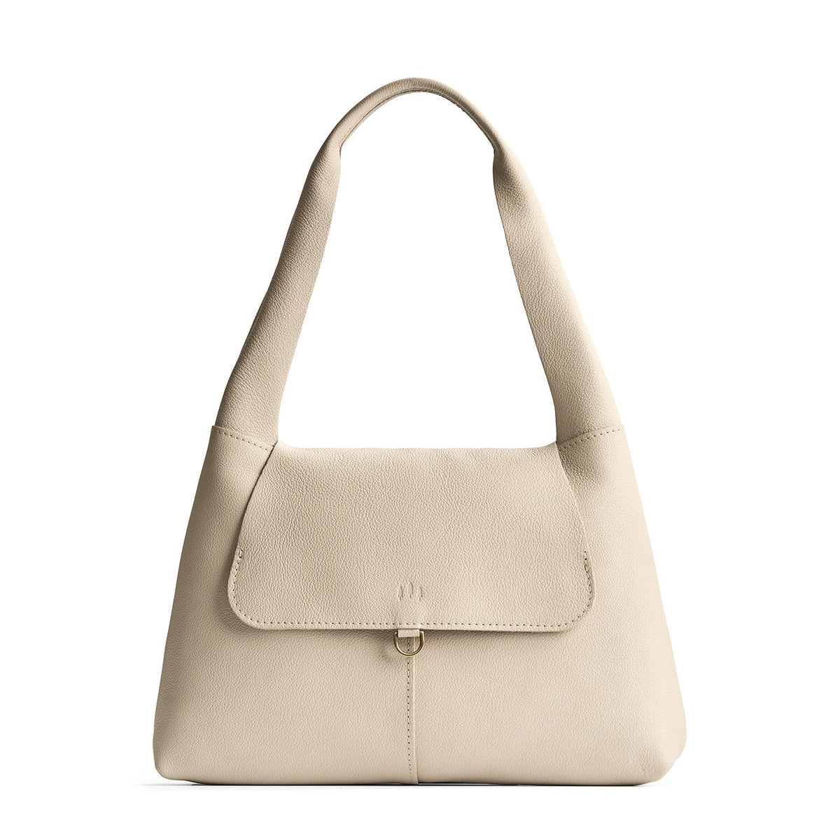 'Almost Perfect' Rowan Shoulder Bag - Pebbled Bone / Medium