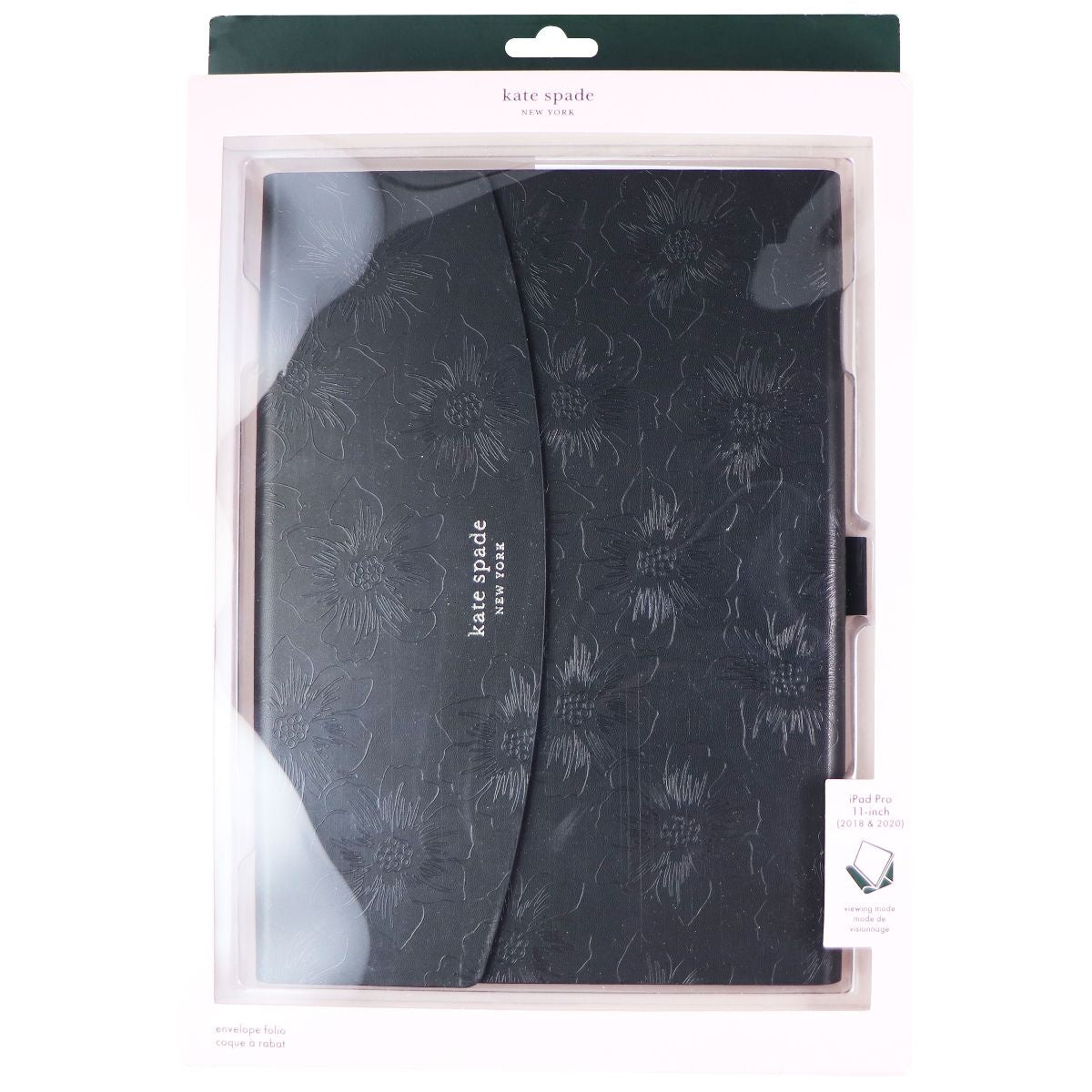 Kate Spade Envelope Folio Case for Apple iPad Pro 11-in (2nd & 1st Gen) - Black - New