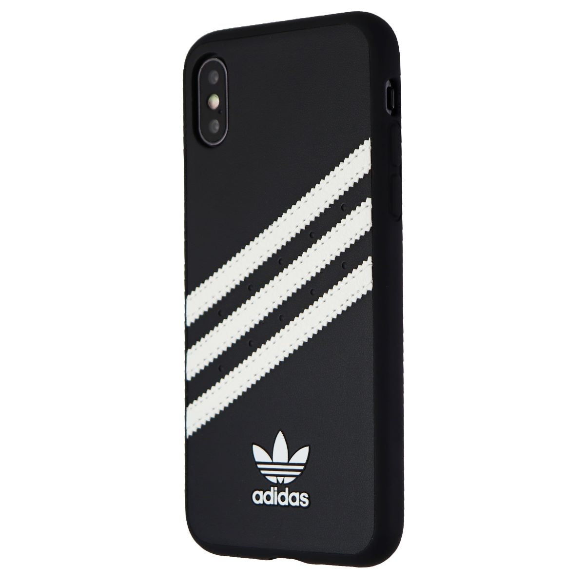 Adidas 3-Stripes Samba Snap Case for Apple iPhone XS / X - Black / White Stripes - New