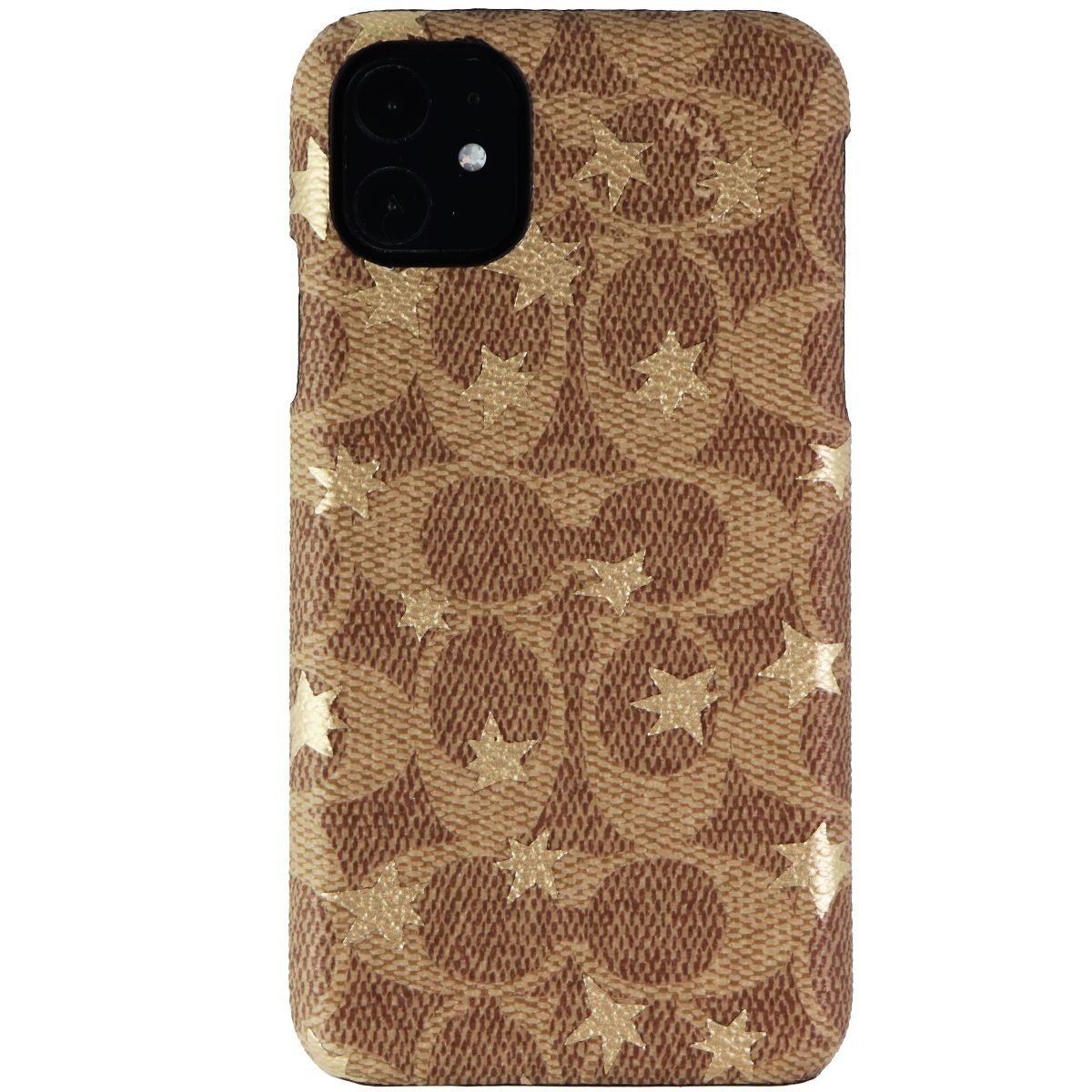 Coach Slim Wrap Case for Apple iPhone 11 Smartphones - Khaki / Gold Foil Stars - New - Image 2