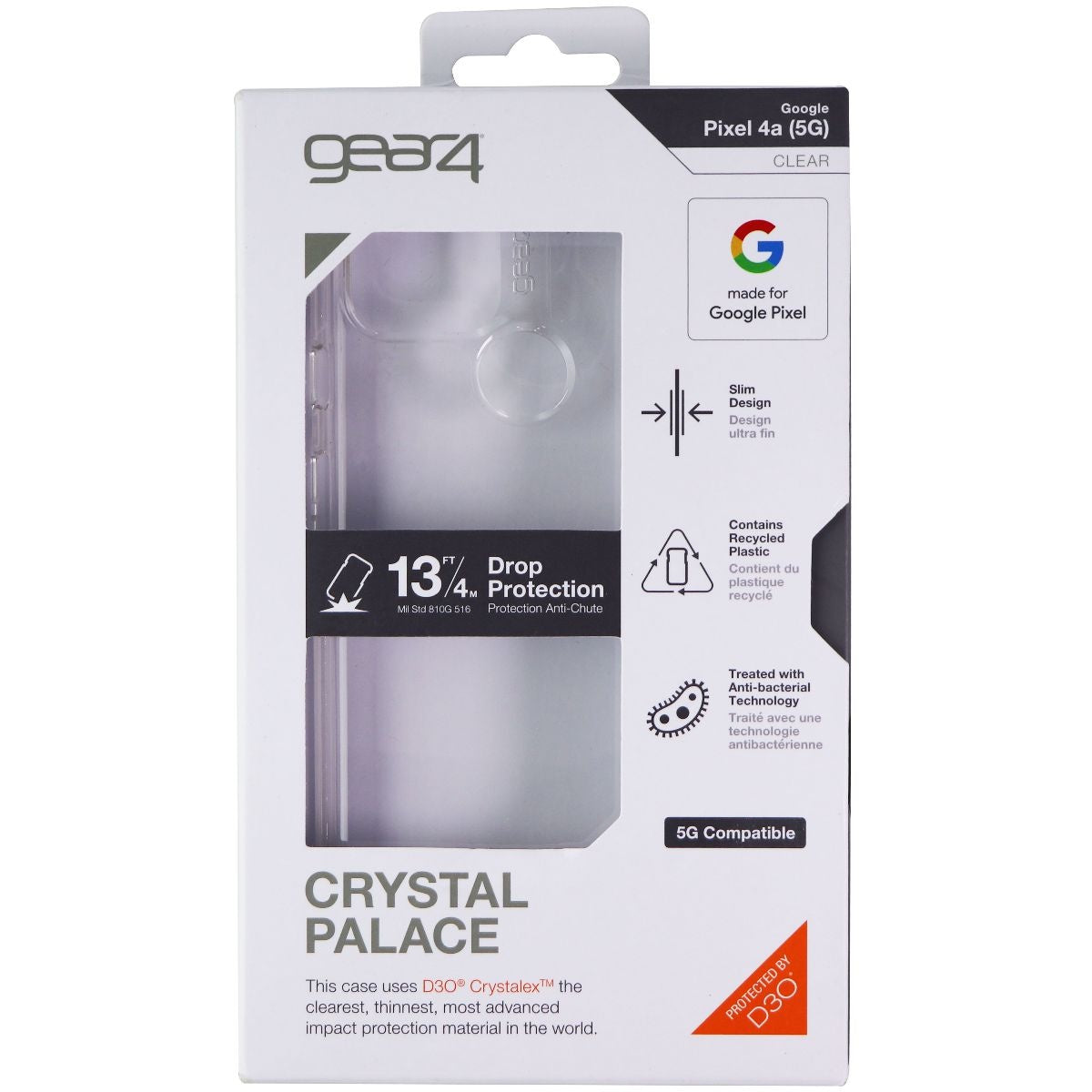 ZAGG Crystal Palace Series Hard Case for Google Pixel 4a (5G) - Clear - New