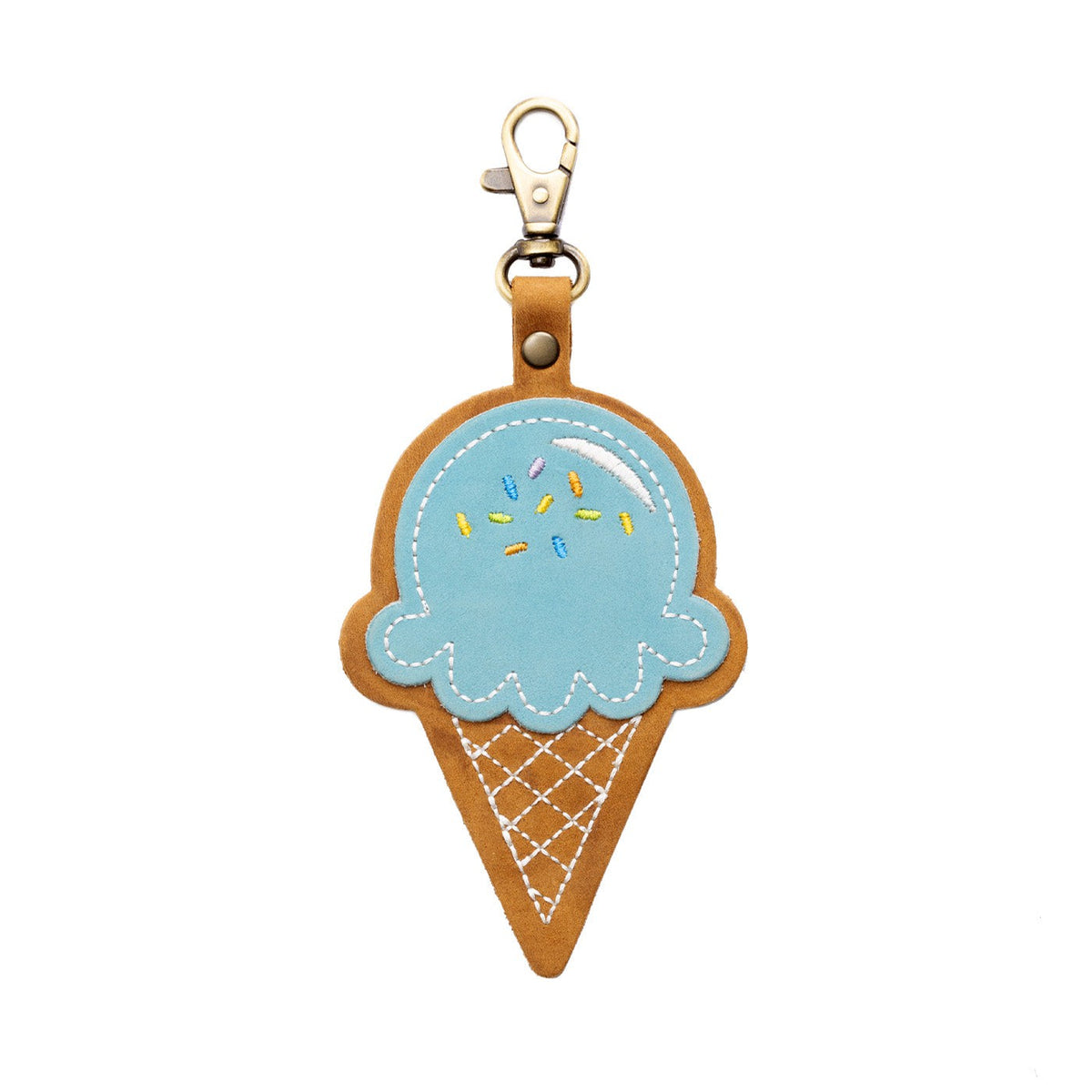 Scoop Keychain - Happy Teal