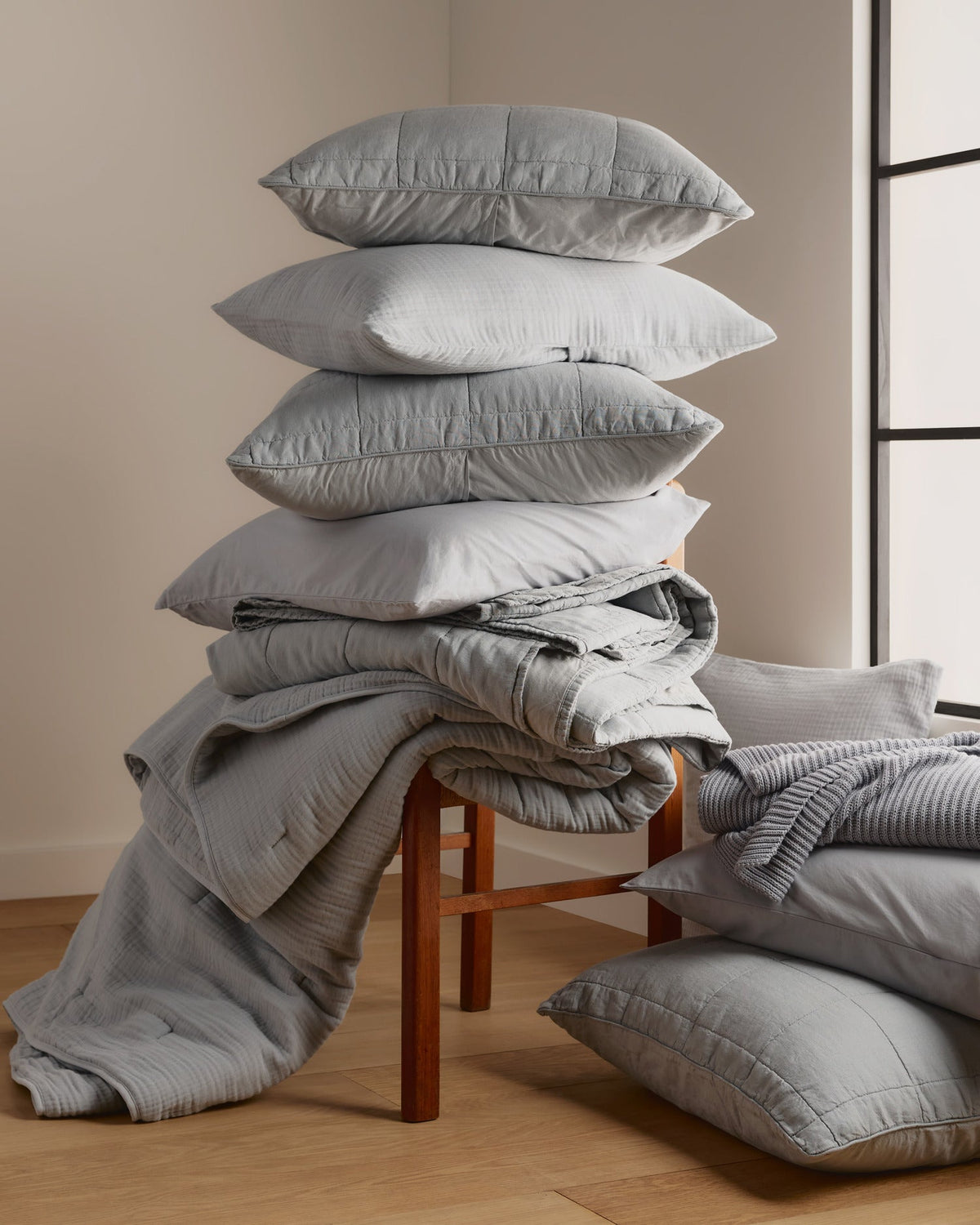 Organic Cloud Cotton Quilt (Sky) - Image 5
