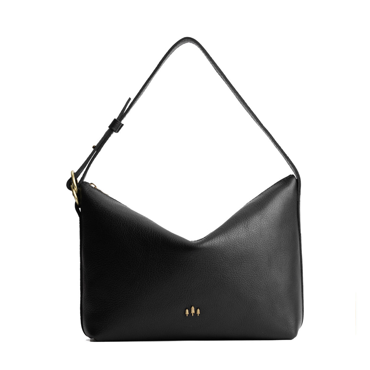 Slouchy Shoulder Bag - Pebbled--black / Large