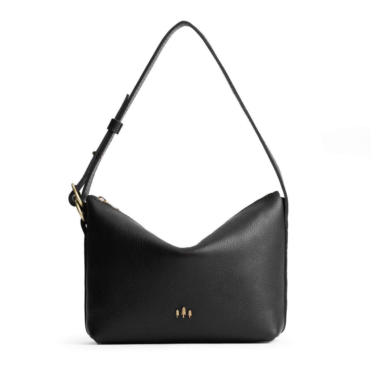 Slouchy Shoulder Bag - Pebbled--black / Small