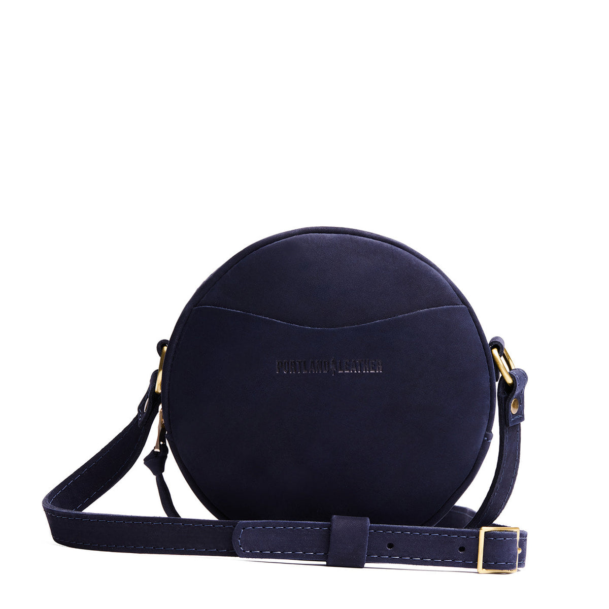 'Almost Perfect' Circle Crossbody - Velvet Blue / Small