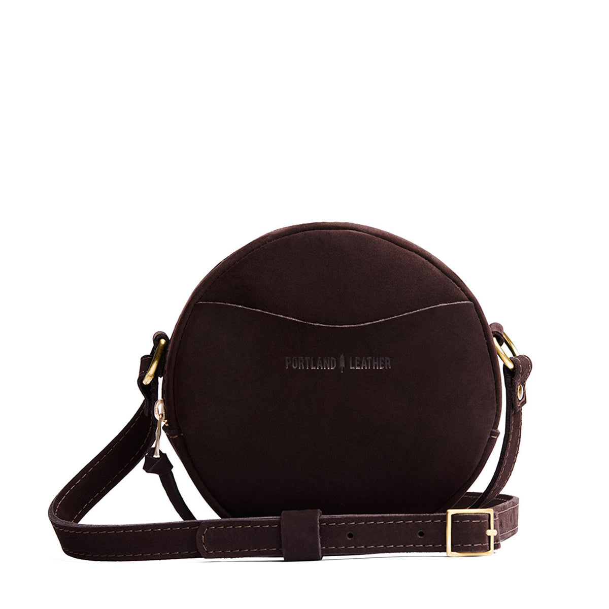 'Almost Perfect' Circle Crossbody - Velvet Brown / Small