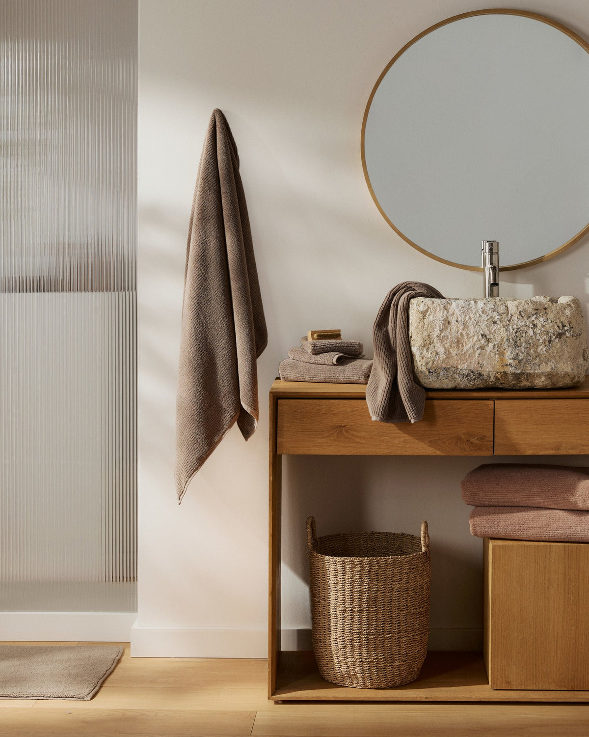 Soft Rib Towels (Warm Grey) - Image 4