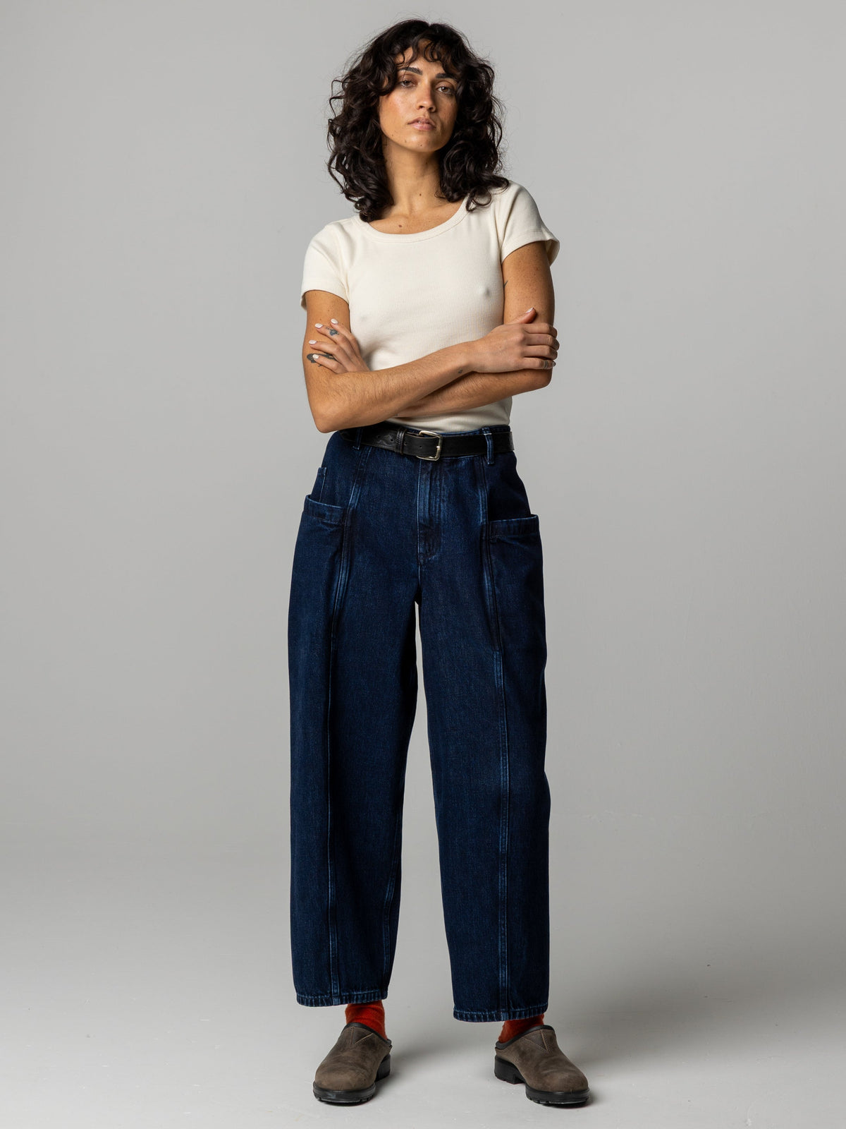 Women's Croft Workwear Denim Barrel Trouser - Image 2