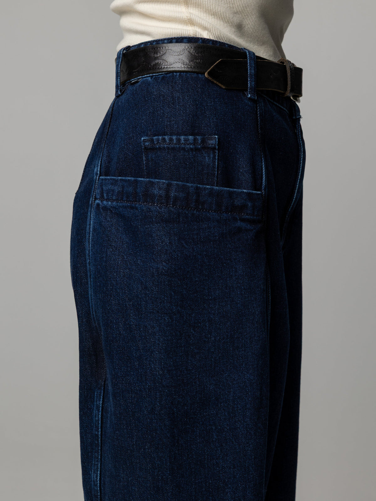 Women's Croft Workwear Denim Barrel Trouser - Image 6
