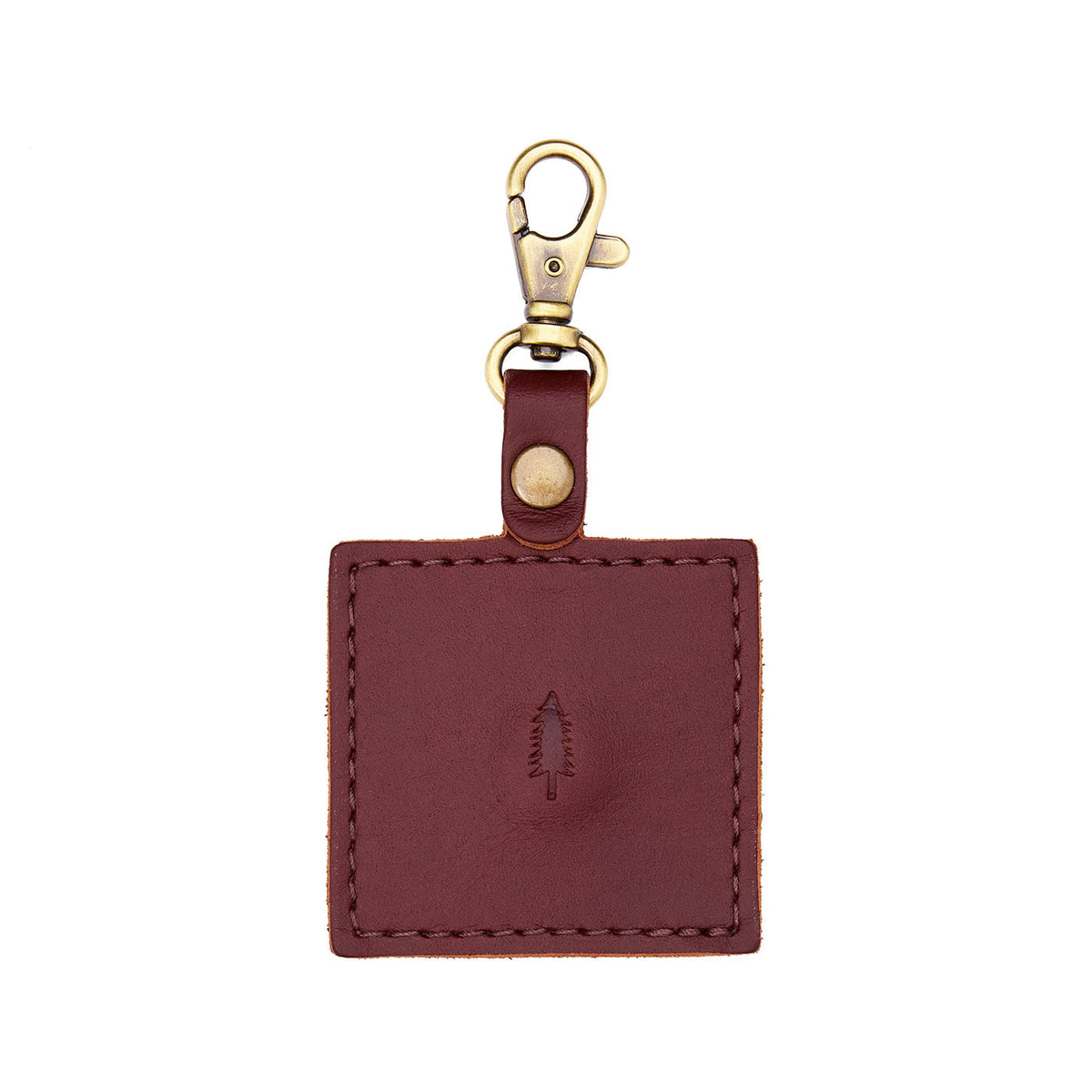 Square AirTag Holder - Cognac