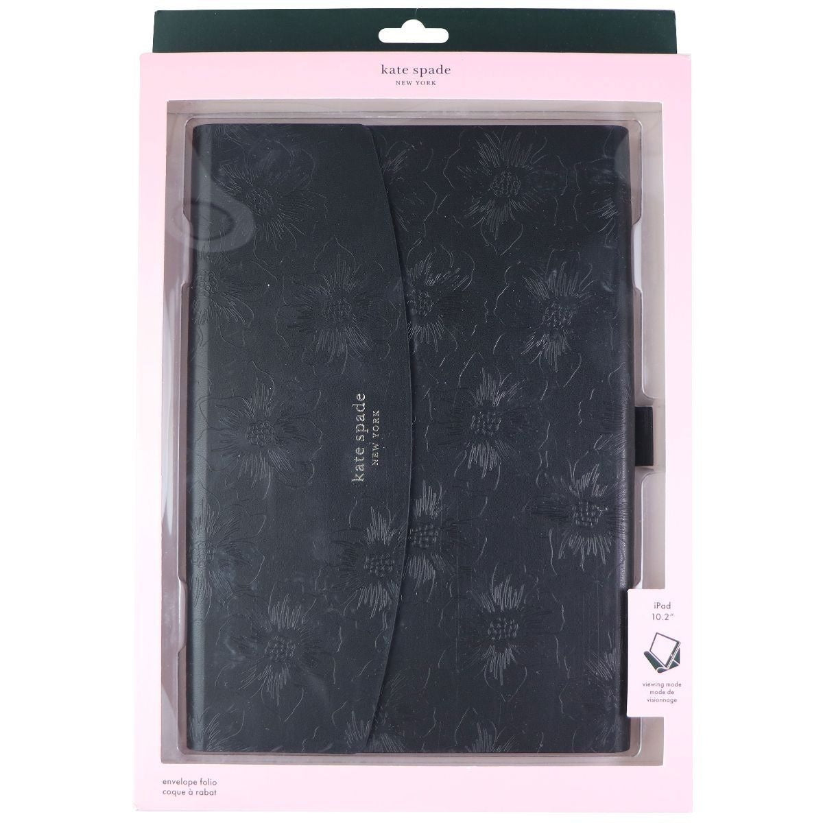 Kate Spade Envelope Folio Case for Apple iPad 10.2 - Reverse Hollyhock/Black - New - Image 5