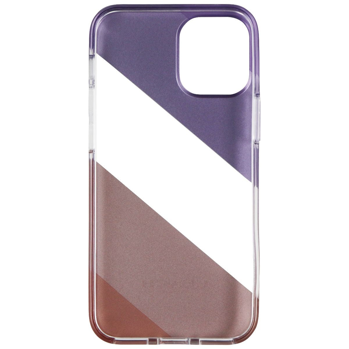 Coach Protective Case for iPhone 12 mini - Diagonal Stripe Metallic Pink/Purple - New - Image 3