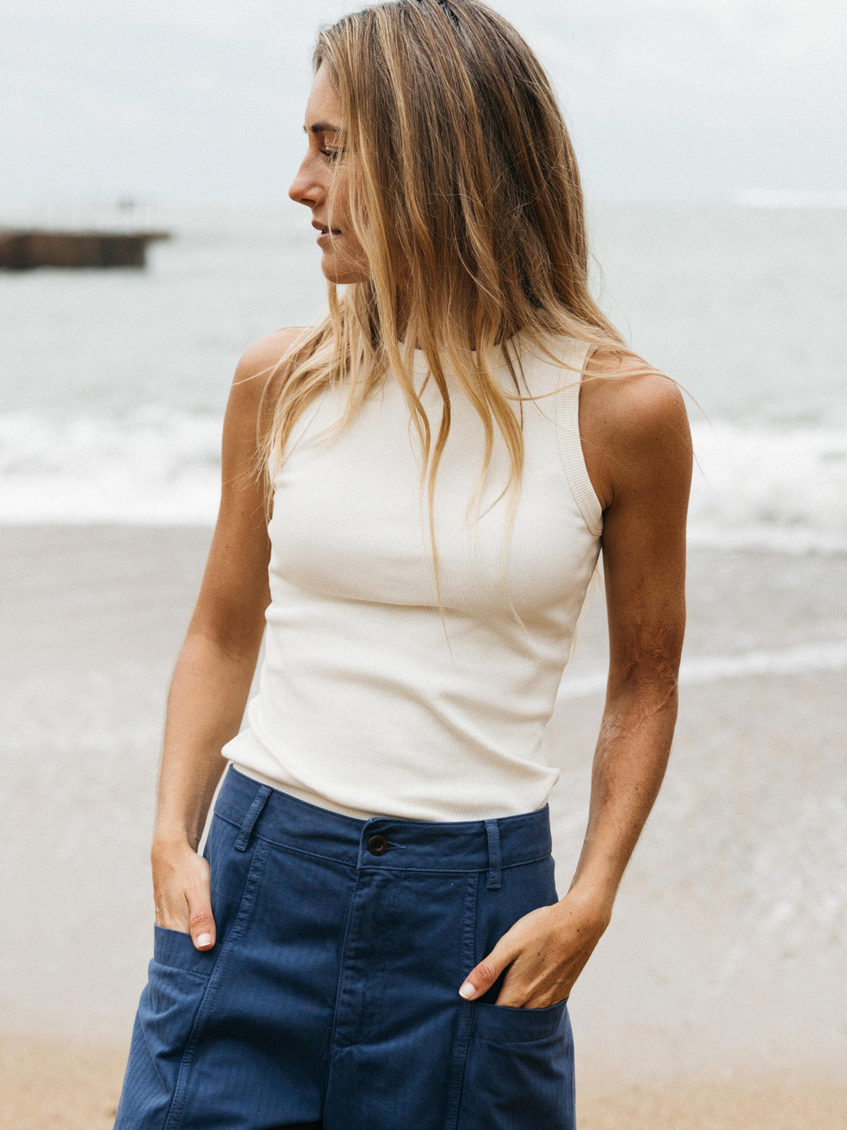 Women's Powes Ribbed Vest - Image 2