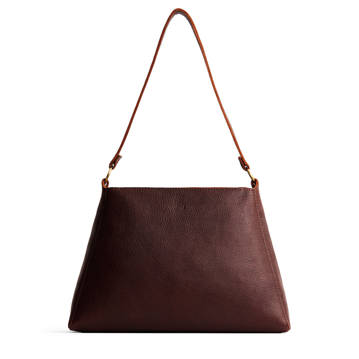 'Almost Perfect' Triangle Shoulder Bag - Coldbrew / Large