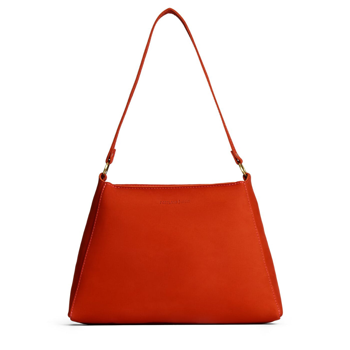 'Almost Perfect' Triangle Shoulder Bag - Paprika / Large