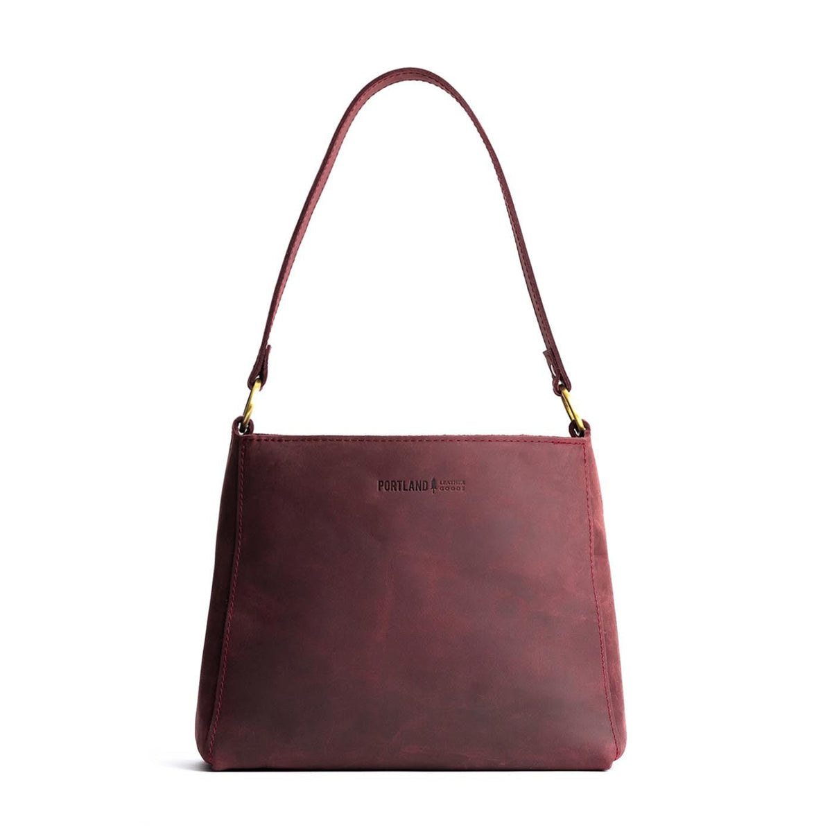 'Almost Perfect' Triangle Shoulder Bag - Merlot