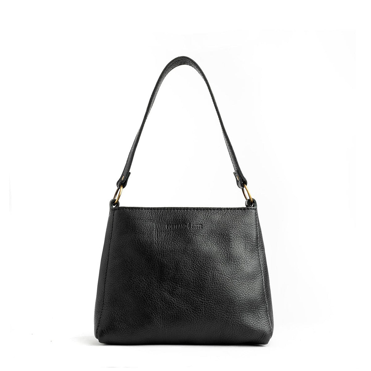 Triangle Shoulder Bag - Pebbled--black / Small