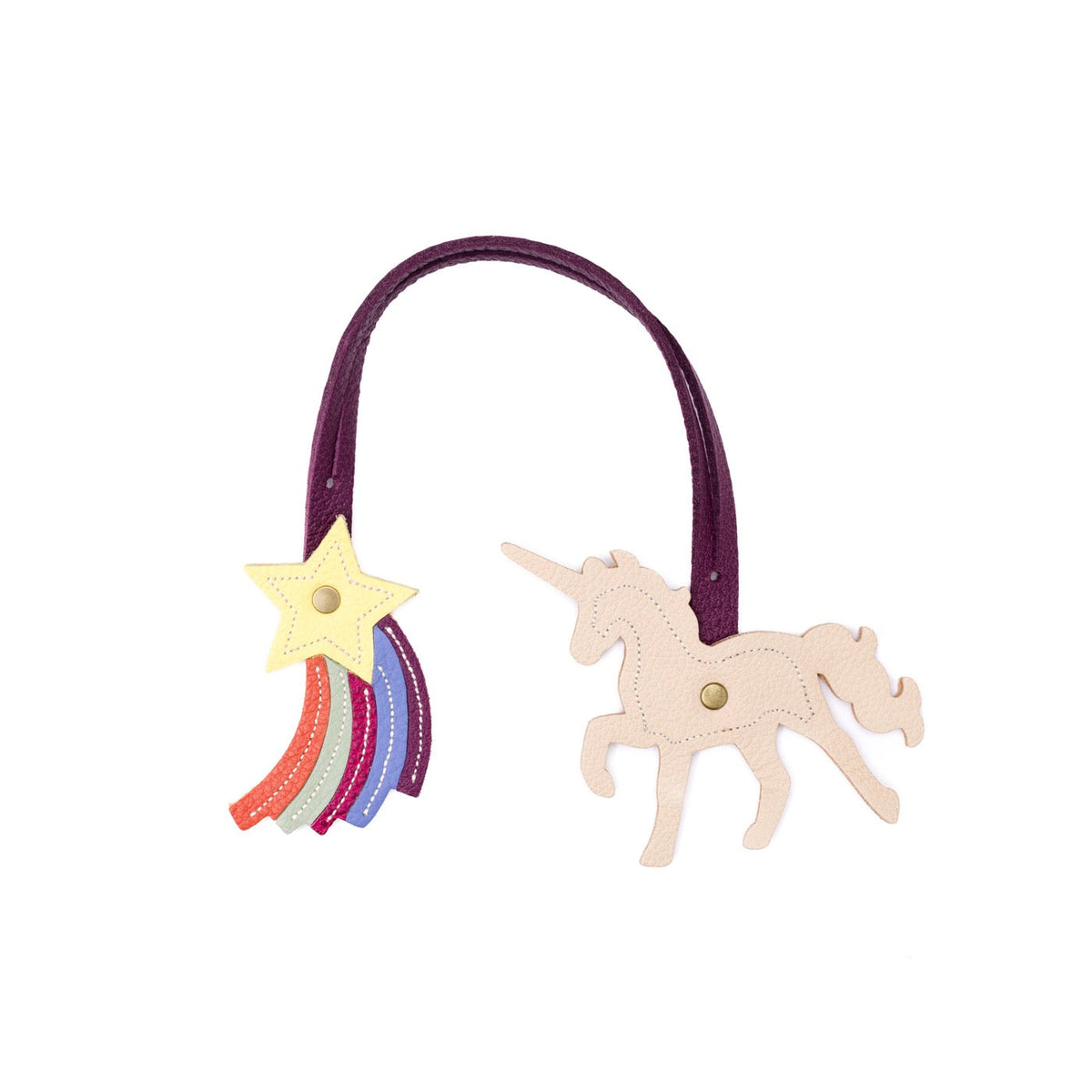 Unicorn Star Tassel - Pebbled Bone