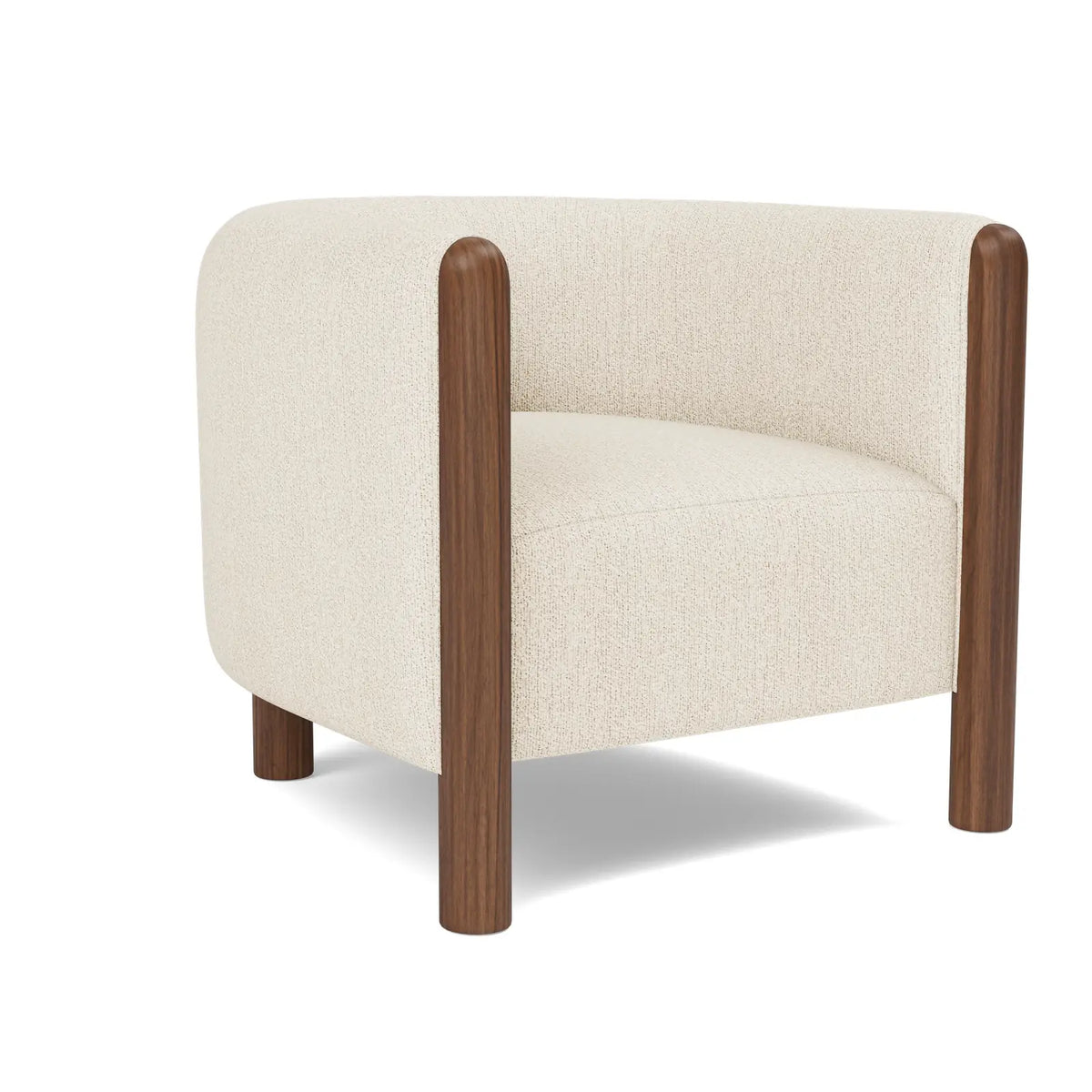 Laurel Armchair - Bone / Walnut