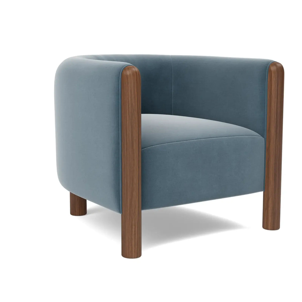Laurel Armchair - Wave / Walnut