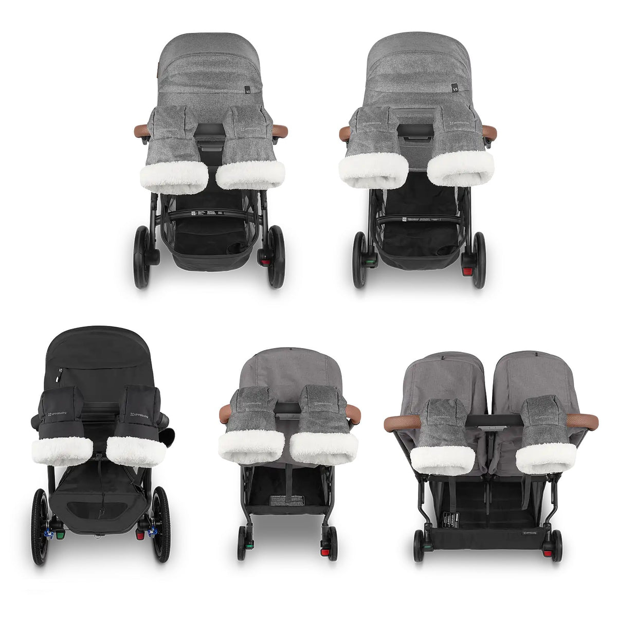 UPPAbaby Cozy Hand Muffs - James (Black) - Image 5