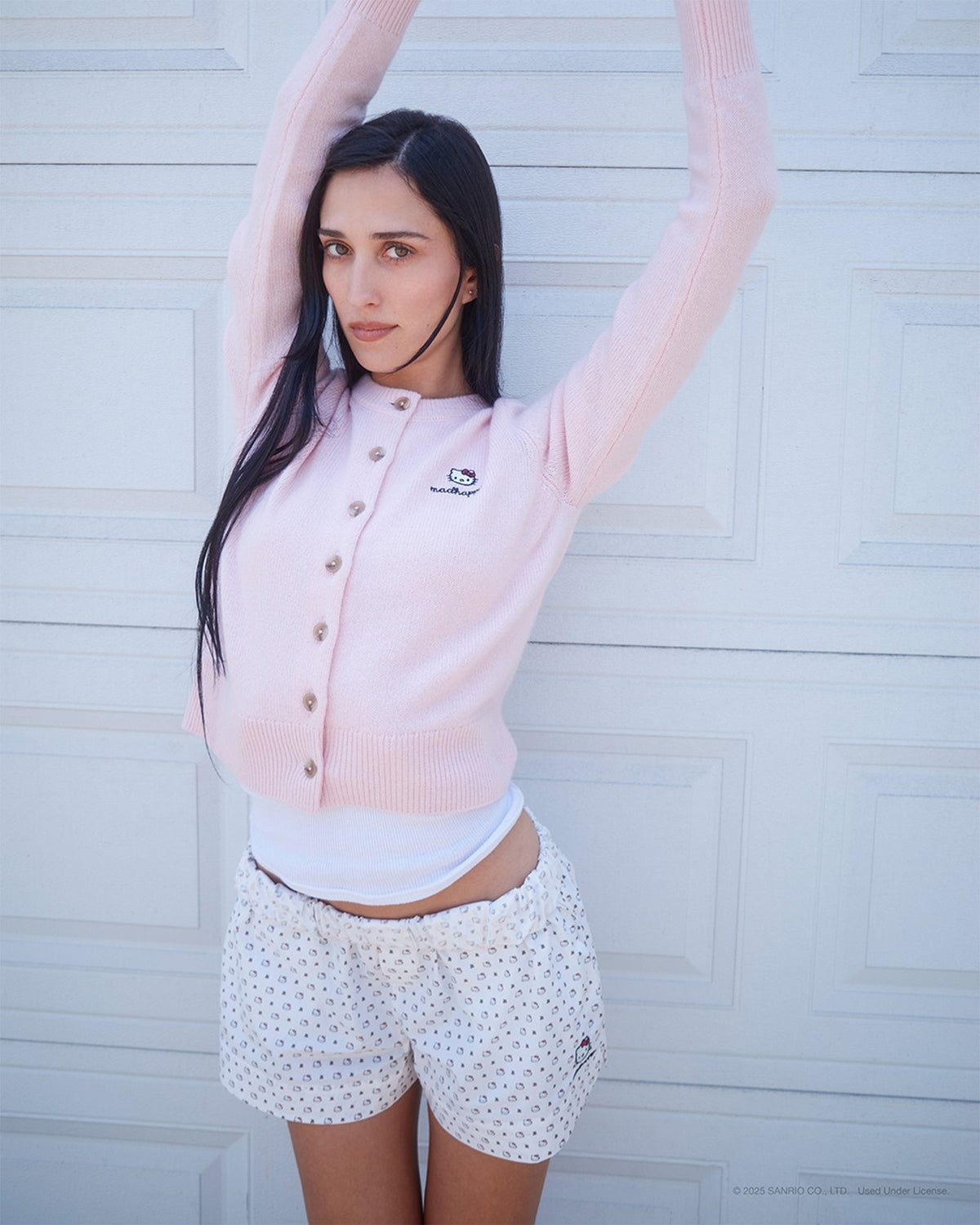 Hello Kitty® Heart Crewneck Cardigan - Image 2