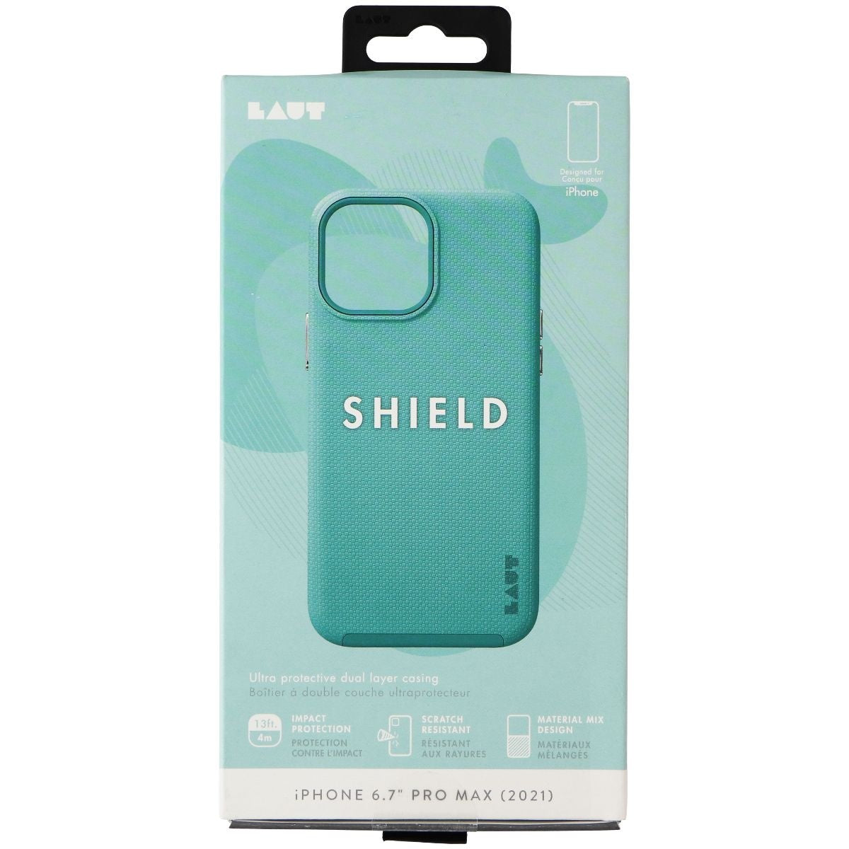 LAUT Shield Series Dual Layer Case for Apple iPhone 13 Pro Max - Mint Teal - New