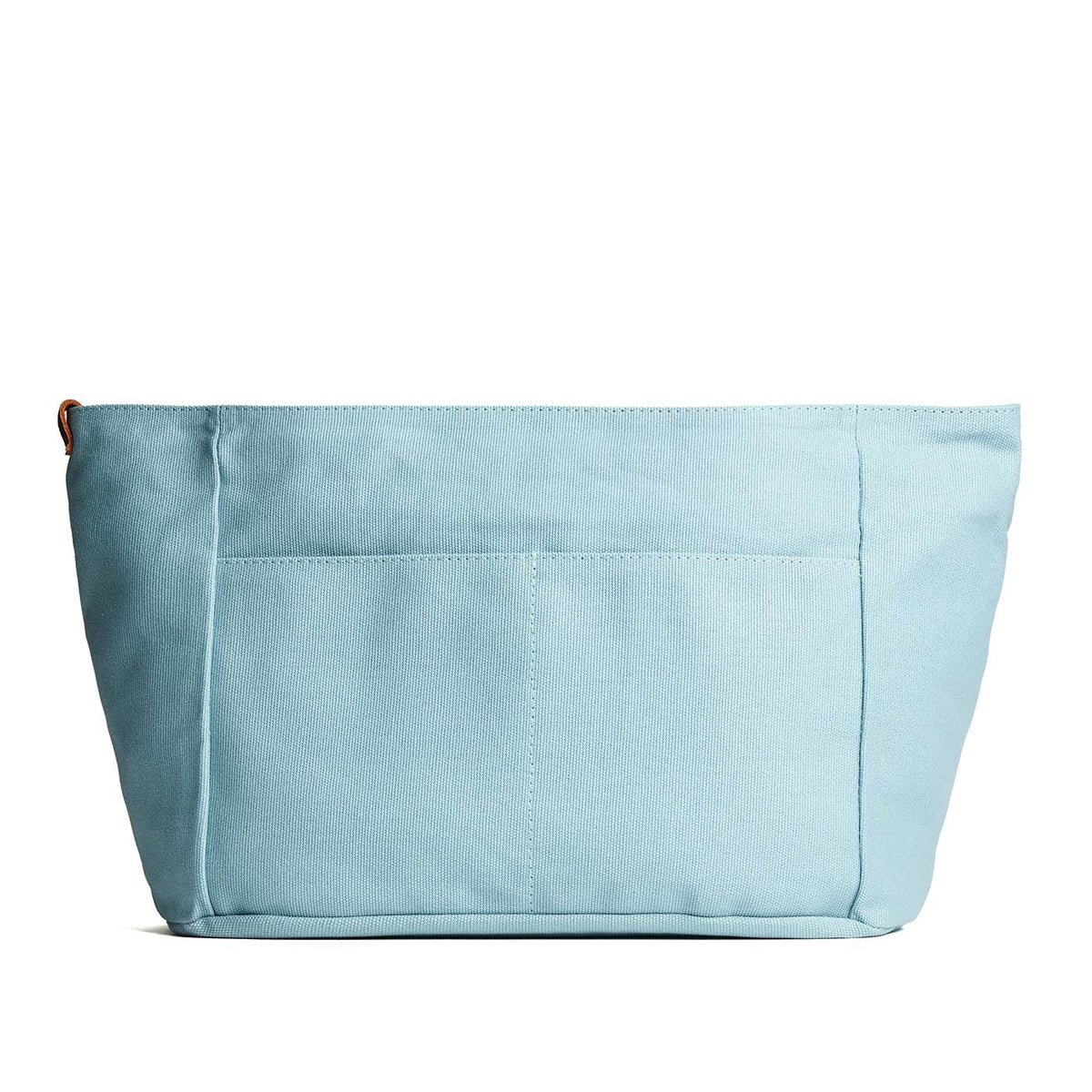 Canvas Purse Organizer - Dusty Blue / Zipper / Large