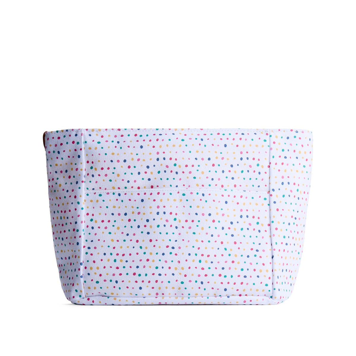 Printed Canvas Purse Organizer - Sprinkles / Zipper / Medium