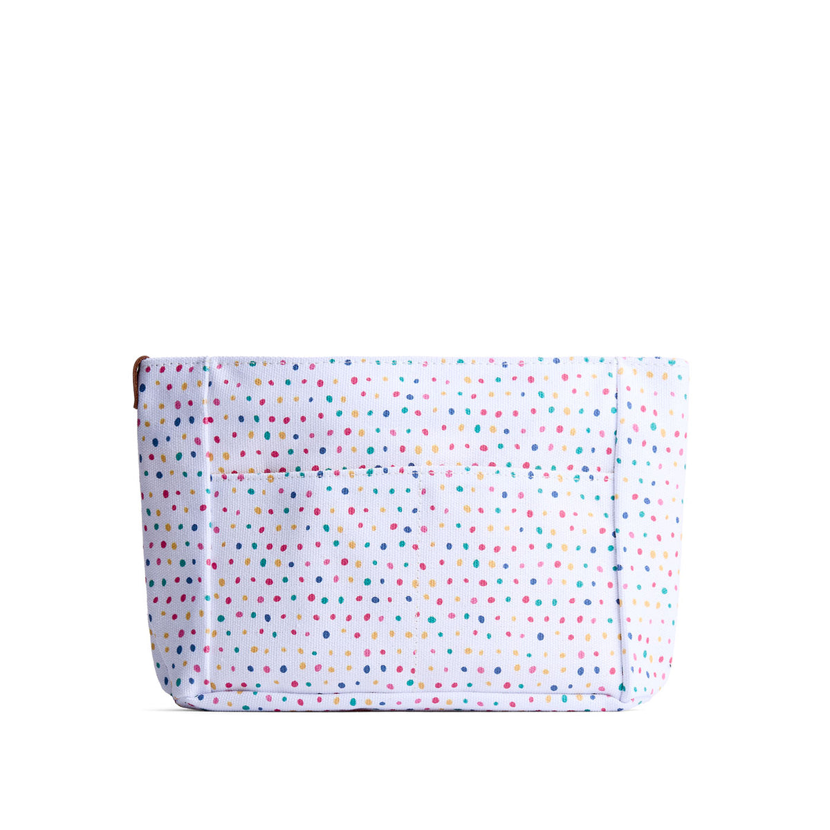 Printed Canvas Purse Organizer - Sprinkles / Zipper / Small