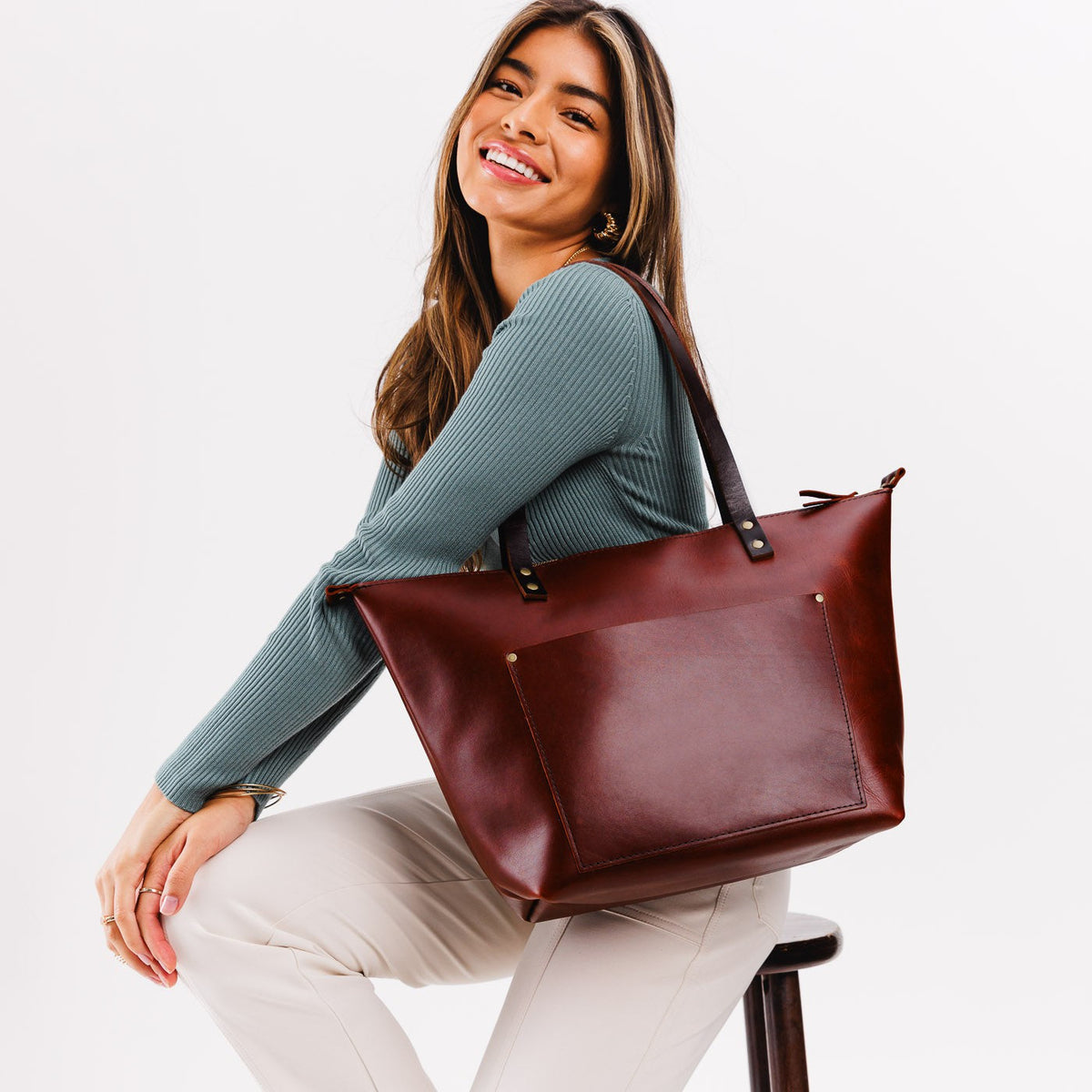 'Almost Perfect' Leather Tote Bag - Image 201